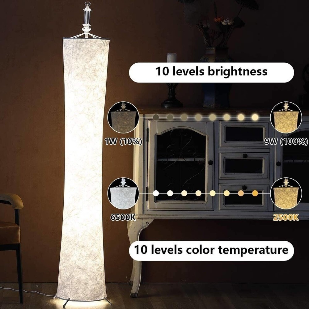 Soft Light LED Floor Lamp RGB 7 Color Changing Tyvek Fabric‎ Shade - New - Picture 6 of 9